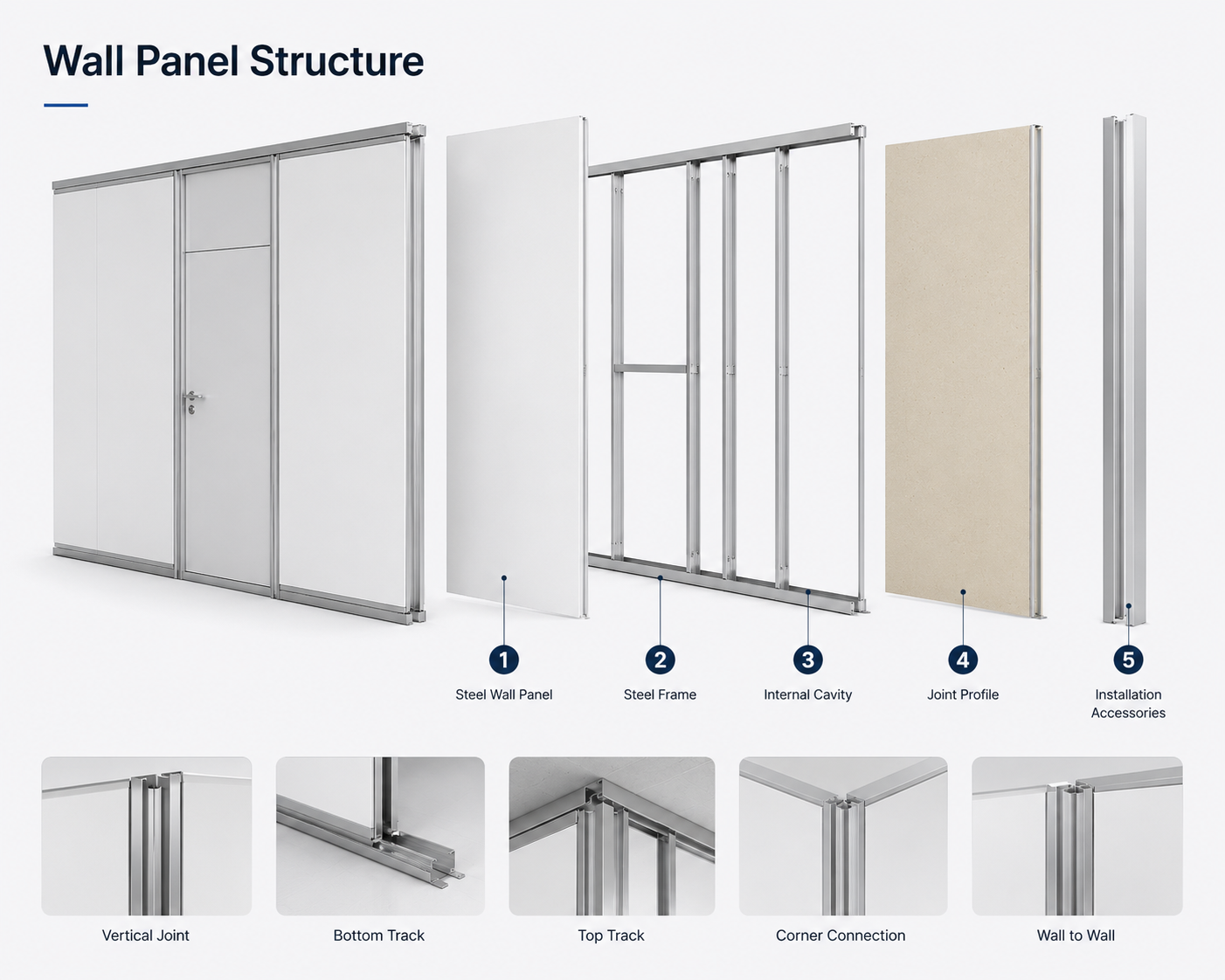 Modular Data Center Partition Wall structure diagram
